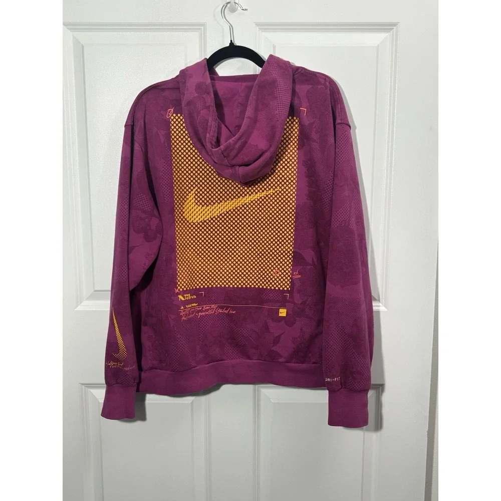 Mens L Nike Standard Issue Basketball Pullover Hoodie‎ Sweatshirt Pink Y2K 0388